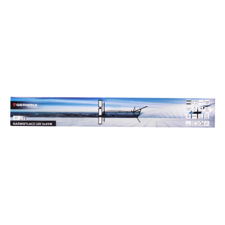 Naświetlacz LED Germina 3x45W reflektor na statywie IP65 z kablem spiralnym