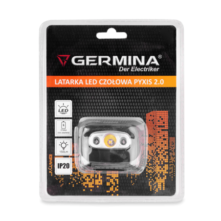 Latarka czołowa LED Germina czołówka do biegania bateryjna 1szt.