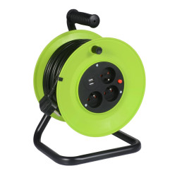 Przedłużacz bębnowy Germina 20m 3 gniazda + 2x USB szpulowy 1szt.