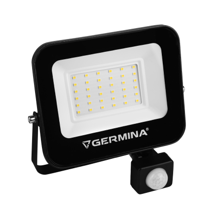 Naświetlacz LED Germina 30W lampa z czujnikiem ruchu IP65 6400k 1szt.