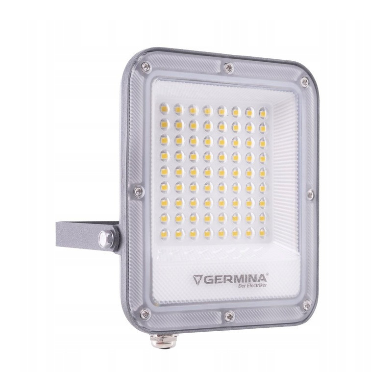 Naświetlacz LED 50W ARES z Czujnikiem Ruchu IP65 Germina 6000K reflektor lampa zewnętrzna