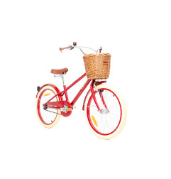 Rower dziecięcy 20" dla chłopca z koszykiem i stopką