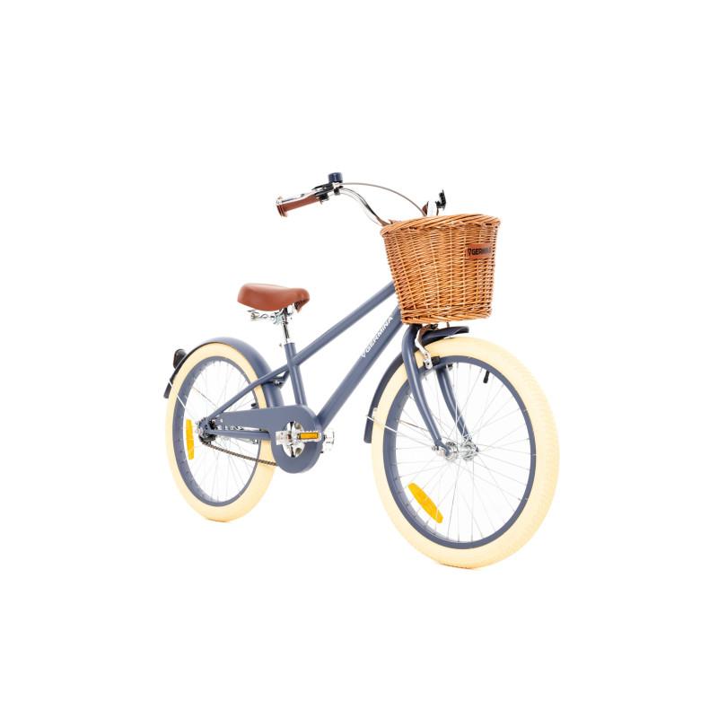 Rower dziecięcy 20" dla chłopca z koszykiem i stopką – styl vintage