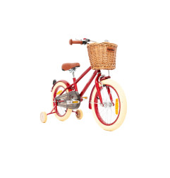 Rower dziecięcy 16" dla chłopca z koszykiem i kółkami bocznymi