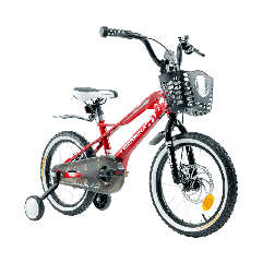 Rower dziecięcy 16" Magnesium z koszykiem i hamulcami tarczowymi