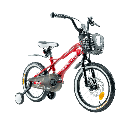 Rower dziecięcy 16" Magnesium z koszykiem i hamulcami tarczowymi