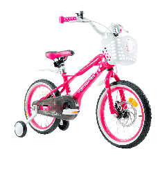 Rower dziecięcy 16" Magnesium z koszykiem i hamulcami tarczowymi