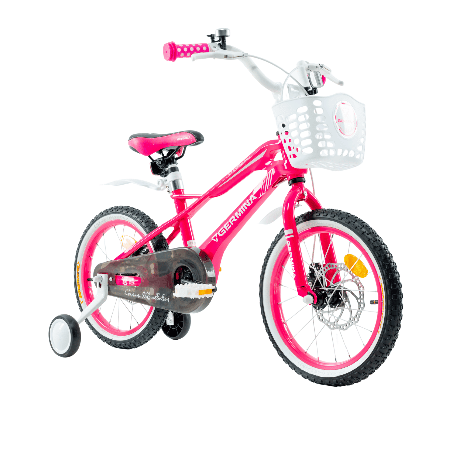 Rower dziecięcy 16" Magnesium z koszykiem i hamulcami tarczowymi