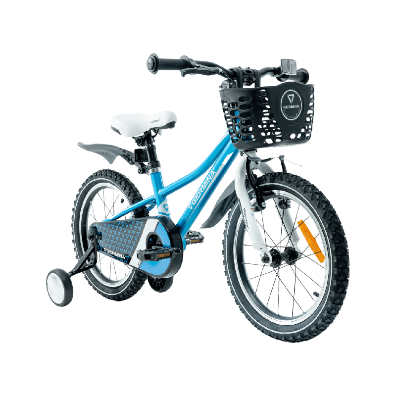 Rower dziecięcy 16" z koszykiem, kółkami bocznymi i błotnikami