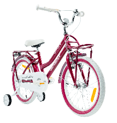 Rower dziecięcy 18" Vintage z kółkami bocznymi i bagażnikiem