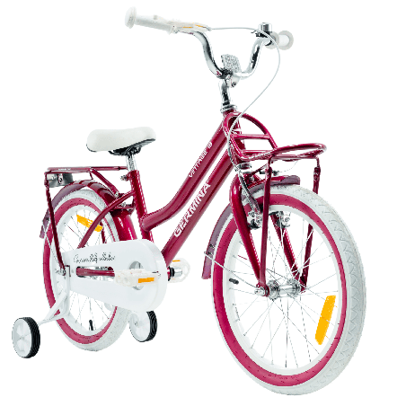 Rower dziecięcy 18" Vintage z kółkami bocznymi i bagażnikiem