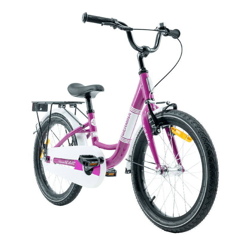 Rower dziecięcy 18" aluminiowa rama, bagażnik i hamulec torpedo