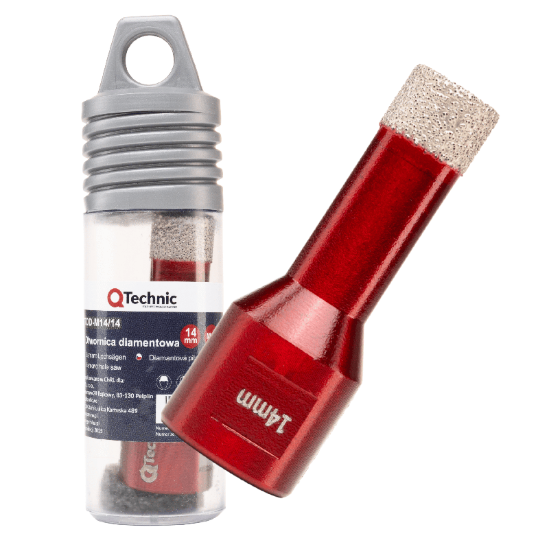 Otwornica diamentowa 14 mm QTechnic M14 do gresu i płytek