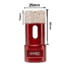 Otwornica diamentowa 25 mm QTechnic M14 do gresu, płytek i kamienia