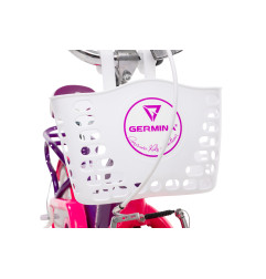 Rower dziecięcy 12 cali dla dziewczynki z koszykiem i bagażnikiem – pierwszy rowerek, boczne kółka