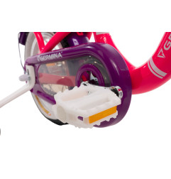 Rower dziecięcy 12 cali dla dziewczynki z koszykiem i bagażnikiem – pierwszy rowerek, boczne kółka