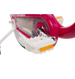 Rower dziecięcy 16 cali dla dziewczynki z koszykiem i bagażnikiem – rower z bocznymi kółkami