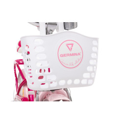 Rower dziecięcy 16 cali dla dziewczynki z koszykiem i bagażnikiem – rower z bocznymi kółkami