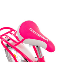 Rower dziecięcy 16 cali dla dziewczynki z koszykiem i bagażnikiem – rower z bocznymi kółkami