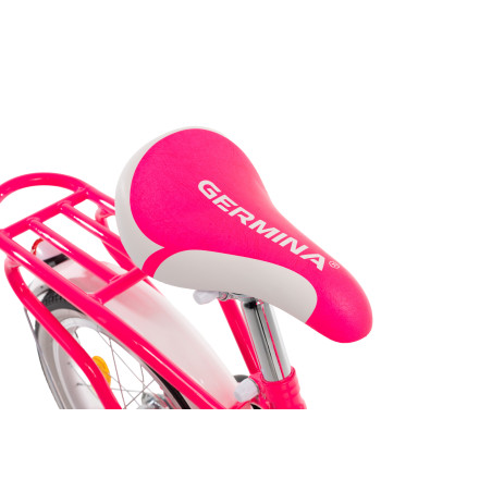 Rower dziecięcy 16 cali dla dziewczynki z koszykiem i bagażnikiem – rower z bocznymi kółkami