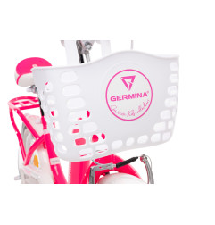 Rower dziecięcy 16 cali dla dziewczynki z koszykiem i bagażnikiem – rower z bocznymi kółkami