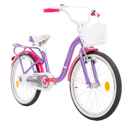 Rower dziecięcy 20 cali dla dziewczynki z koszykiem i bagażnikiem