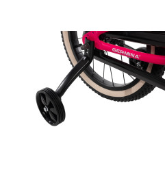 Ultra lekki rower dziecięcy 16" Germina – aluminiowy 6,8 kg, premium, różowy