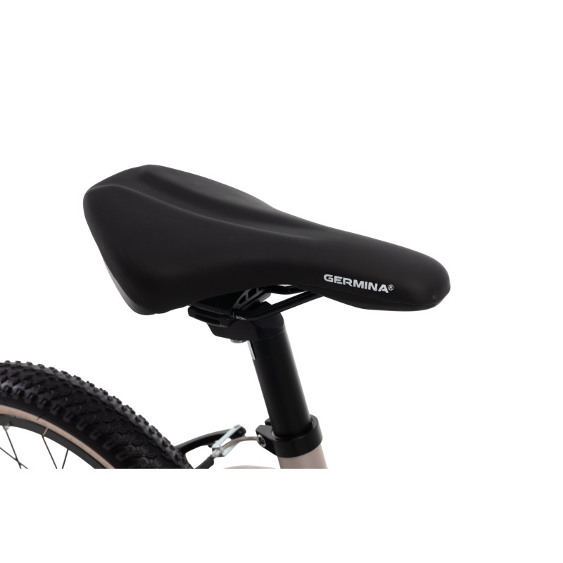 Ultra lekki rower dziecięcy 20" Germina – aluminiowy 8,6 kg, premium, srebrny