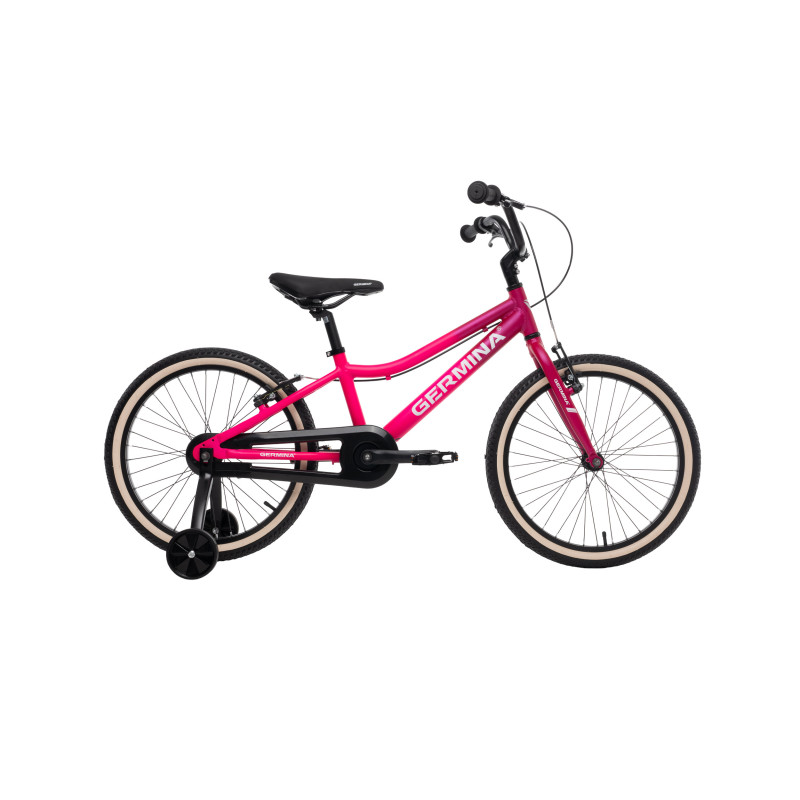 Ultra lekki rower dziecięcy 20" Germina – aluminiowy 8,6 kg, premium, różowy