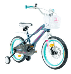 Rower dziecięcy 16" Magnesium z koszykiem i hamulcami tarczowymi