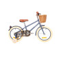 Rower dziecięcy 16" dla chłopca z koszykiem i kółkami bocznymi – styl vintage